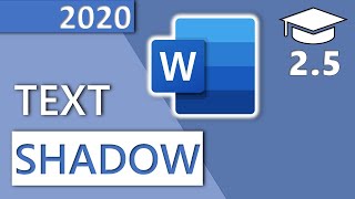 How to Add a Shadow to Text in MS Word - 2.5 Master Course (2020 HD) screenshot 5