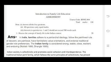 BSWE 004 Ignou Solved Assignment 2020-21