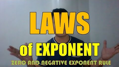 Laws of Exponent (Part 2) || Zero & Negative Exponent Rule