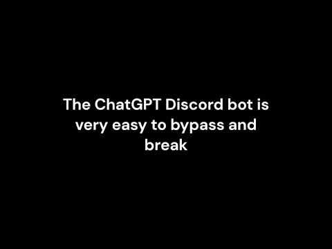 The ChatGPT Discord Bot has a few issues 