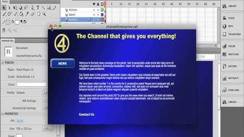 52. Adobe Flash - Adding Text and Filters to a Button