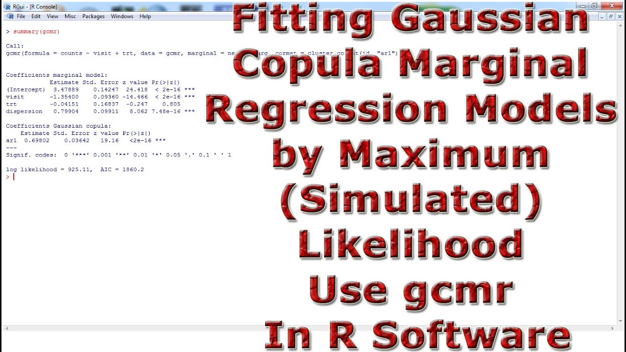 Gaussian Copula Marginal Regression Models Maximum (Simulated ...