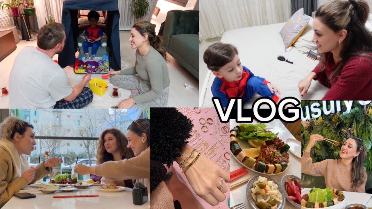 Kızlarla Sushi çiğköfte denemesi 🍱 Anne baba ve çocuk etkinliği oyunları. 🤭 VLOG 📸