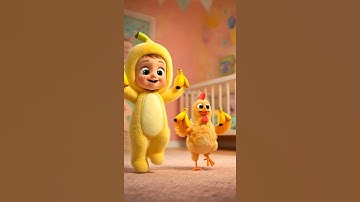 Chicken Banana | Cute Baby and Chicken #kidsvideo