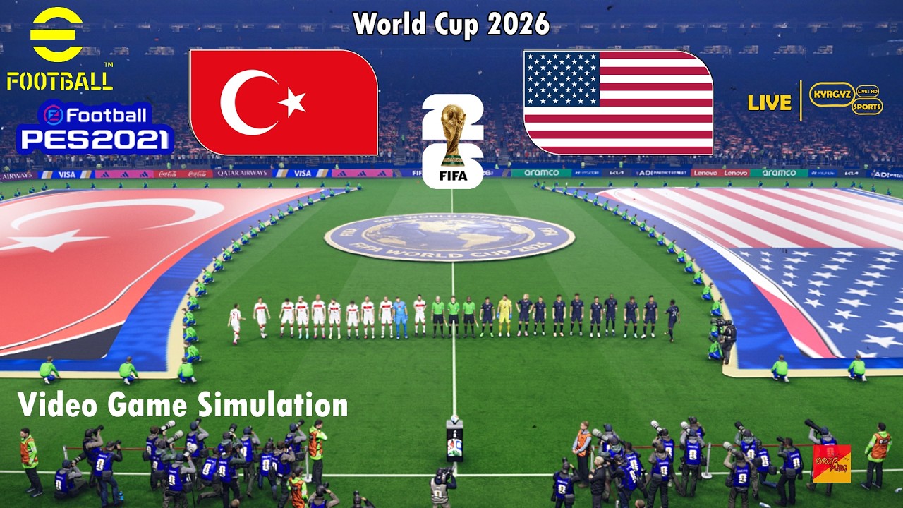 TURKEY vs USA | World Cup 2026 Simulation Full Match & Prediction PES 2021 Gameplay PC