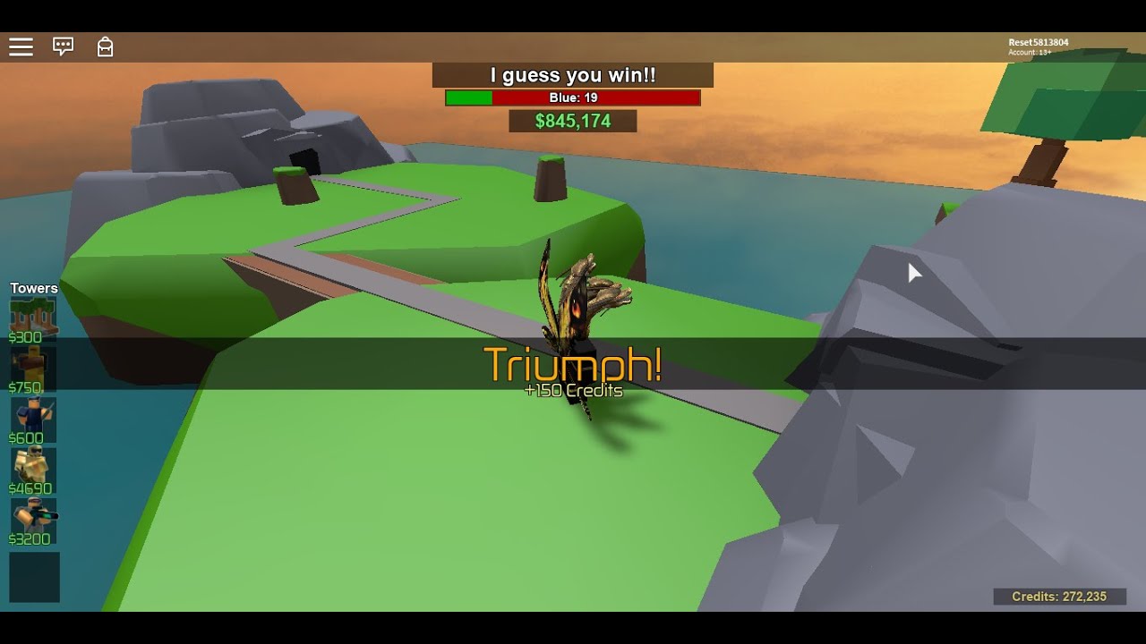 Tower Battles Grassland Solo Triumph Roblox - video my tower is op tower defense simulator roblox