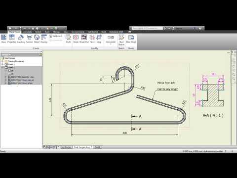 Creating profile and completing sweep for hanger