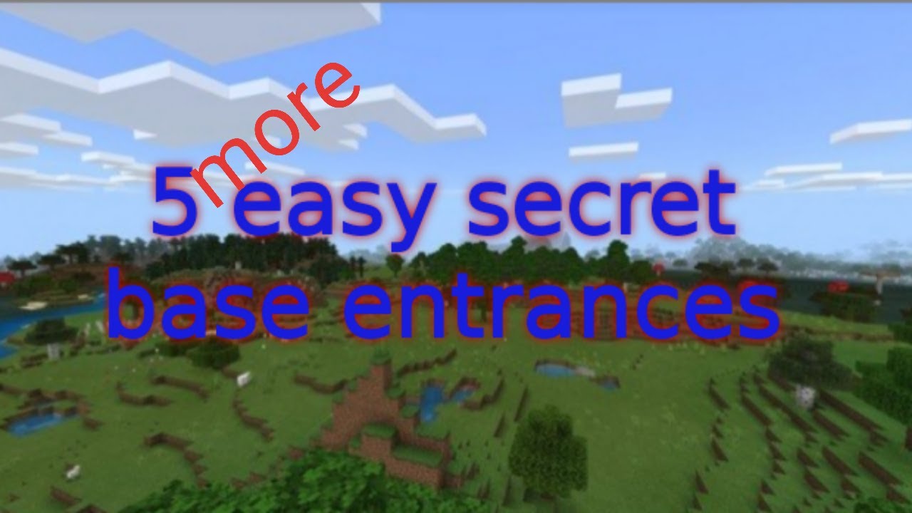 5 more secret base entrances in Minecraft bedrock YouTube