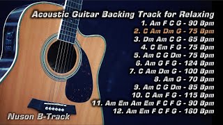 : 1 Hour Acoustic Guitar Backing Track with Cajon | C Major Compilation