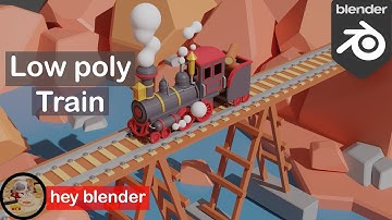 Low poly train in blender
