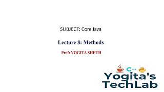 Methods in JAVA