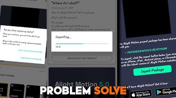 Alight Motion Project Import Problem Solve 2024 Import Package Problem Fix | Mundegraphics