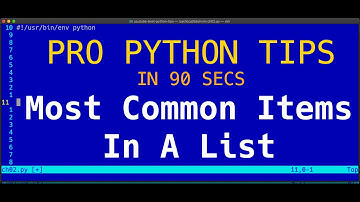 How to find the most common items in a Python list - Learn Python in less than 90 secs.