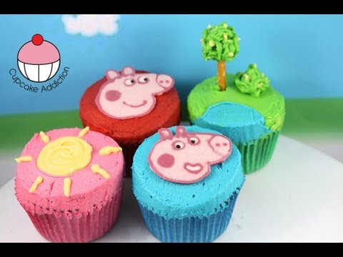 Make Peppa Pig Cupcakes for Kids! A Cupcake Addiction How To Tutorial