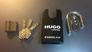 [275] Hugo "Cobra" 61P Padlock (6 Trap Pins!) Picked and Gutted