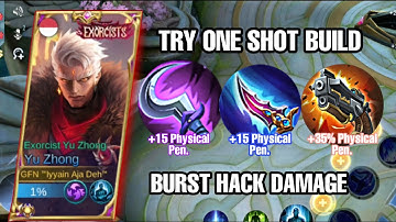 THIS NEW ONE SHOT BUILD ON YU ZHONG || HIGH BURST DMG || BUILD INSPIRATION FROM DHATZ TV - MLBB