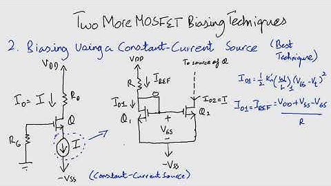 Two More MOSFET Biasing Techniques - [ENG] Electronics 1: Module 3 Lecture 24 ZE - 264