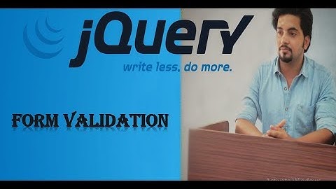 jQuery Form Validation Tutorial