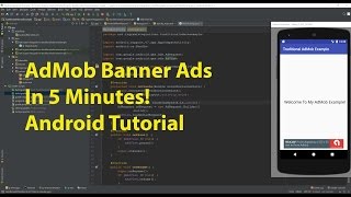 5 Minute Video Series - Episode 6 - Create An AdMob Banner AD in Android Studio screenshot 4