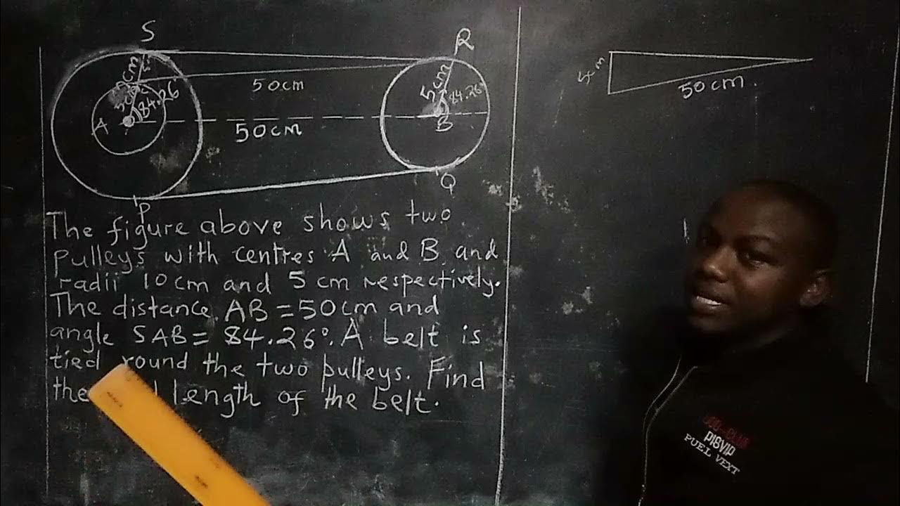MATHS. THE LENGTH OF A PULLEY BELT. YouTube