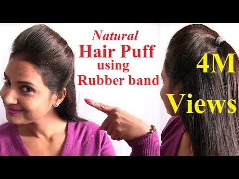 Natural Way to make Hair Puff Style with Rubber Band at 