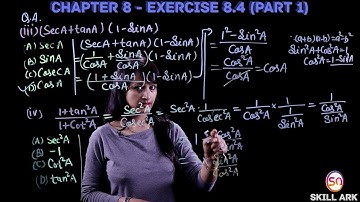 Trigonometry Ch. 8 - Ex. 8.4 (Part I) | Class 10 NCERT Maths Solutions (Lect. 8)