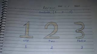Numbers (1-2-3) Revision