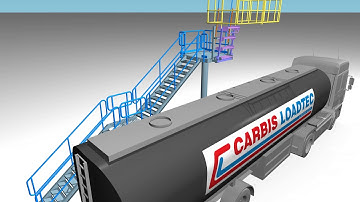 Safe Tanker Access. Carbis Loadtec Standard Platform & Folding Stairs.