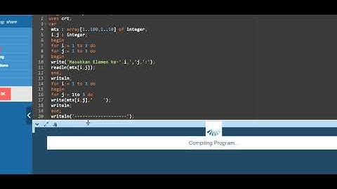 Matriks dalam Bahasa Pascal