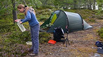 Hiking the mountains of Sweden in summer