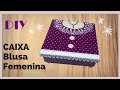 DIY: SURPREENDENTE CAIXA DECORADA EM FORMATO DE BLUSA FEMENINA| COMO USAR STENCIL NEGATIVO