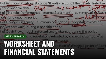 Worksheet and Financial Statements | Video Tutorial | CK Accts