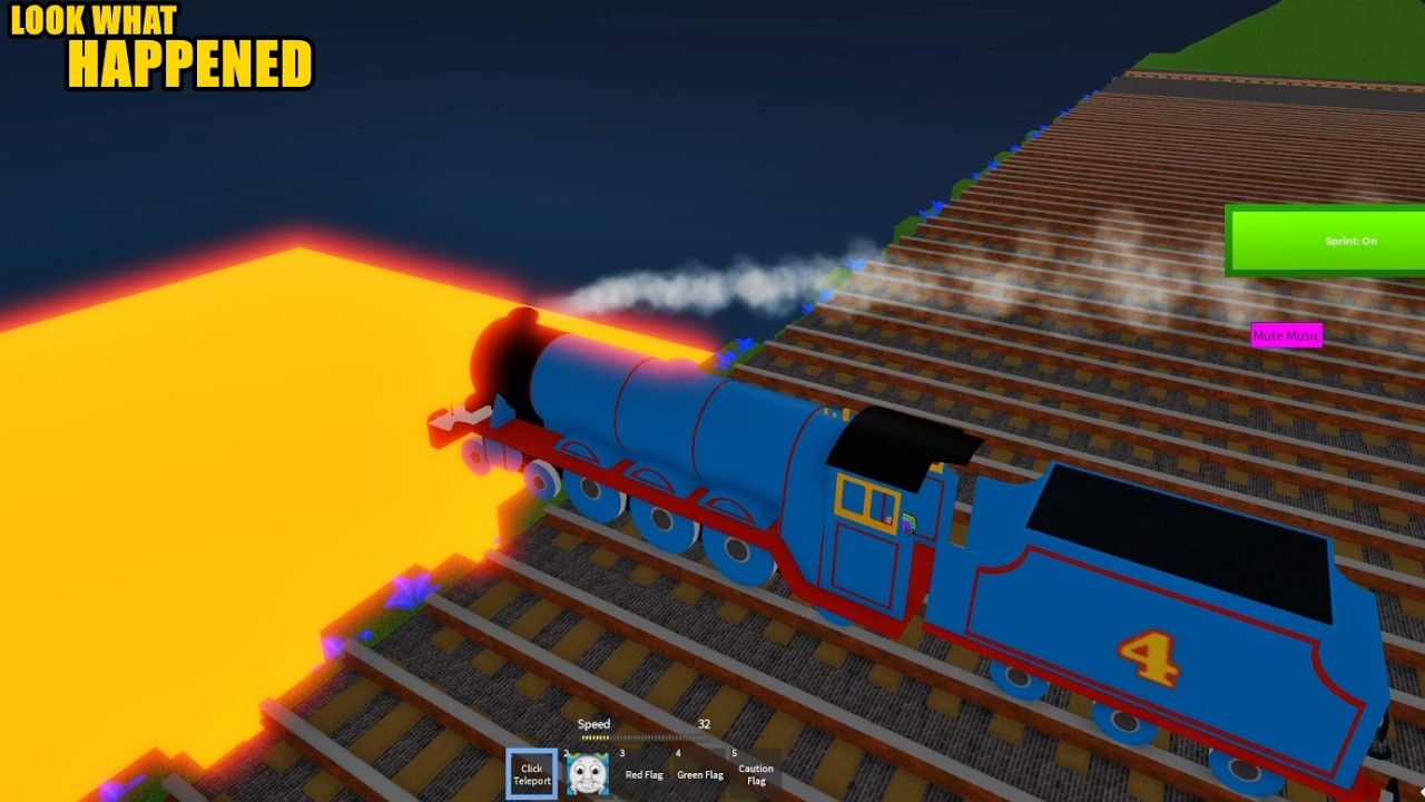 Thomas the Tank Drive AEG Characters Into Lava and Water Accidents Will Happen