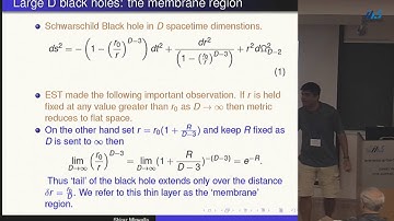 Shiraz Minwalla - A Charged Membrane Paradigm at large D