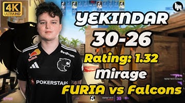 YEKINDAR (30-26) FURIA vs Falcons (Mirage) | BLAST Rivals 2025 Season 2 #cs2 #YEKINDAR