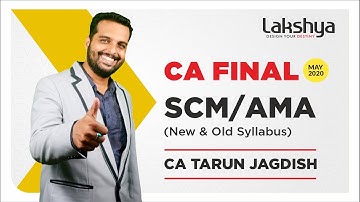 CA final SCM/AMA (New & Old Syllabus) classes by Tarun Jagdish will begin on January 27th.
