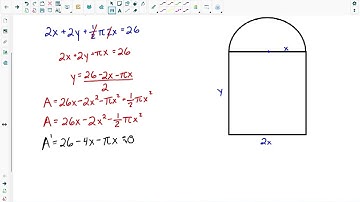 MAT190: Chapter 4 - Optimization (Norman Window)