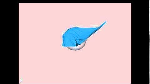 Cloth simulation with fixed points, no self-collision