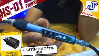 Cautín de bolsillo que funciona con USB C HS 01 de FNIRSI muy práctico y accesible! |DRONEPEDIA