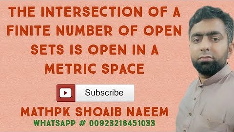 The intersection of a finite number of open sets is open in a metric space