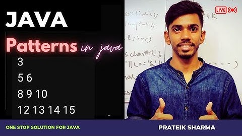 Patterns in java Computer Class 10 ICSE ISC Java Programming