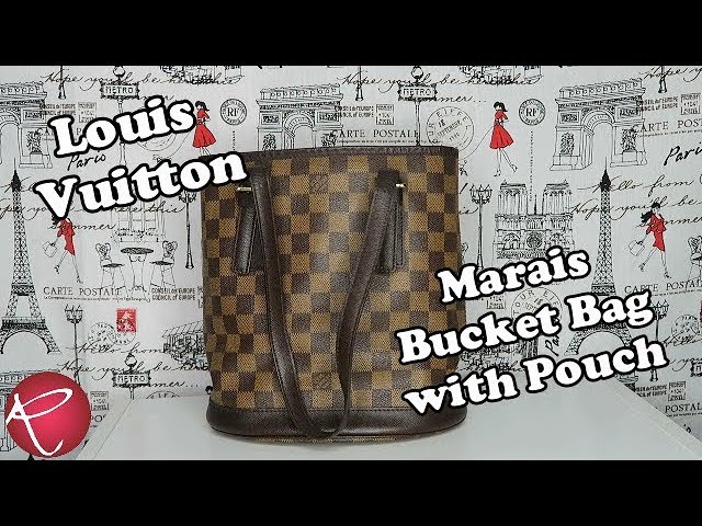 Louis Vuitton Damier Canvas Marais Bucket Bag w/o Accessories Pochette -  Yoogi's Closet