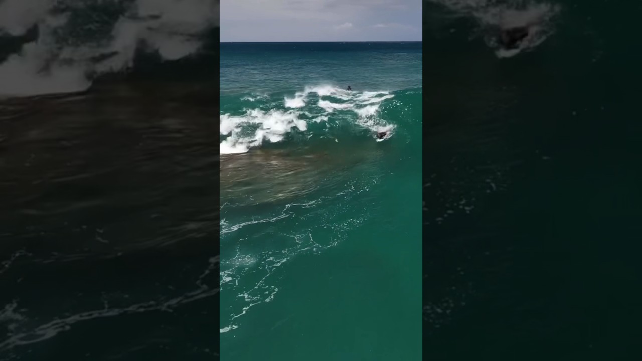 This wave breaks on dry reef!!😵