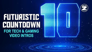 🕒 Futuristic 10-Second Countdown: Holographic Numbers in HUD Style for Tech & Gaming Video Intros