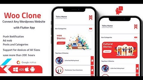 1- show all features of application -Flutter Wordpress Clone App