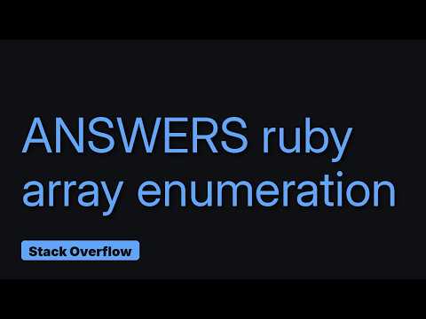 Array Enumeration Not Working Properly? (3 Solutions!!)