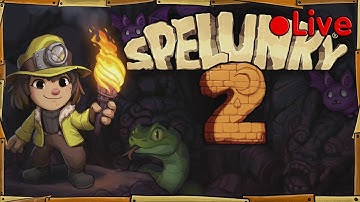 Spelunky 2 - First Time Playing! - 🔴 Live