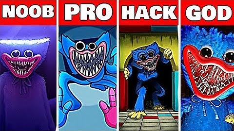 Pixel Art (NOOB vs PRO vs HACKER vs GOD) Huggy Wuggy in MINECRAFT