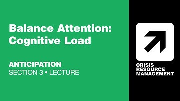 CRMx | 3.3.1 Balance Attention: Cognitive Load | Section 3: Anticipation