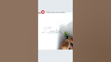 Zeeshan name calligraphy #trending #zeeshan #names #boys #writing #creative #inkpen  #love #shorts
